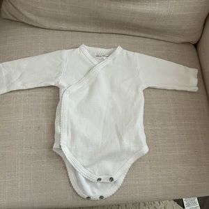 Kissy Kissy White Pointelle Long Sleeve Bodysuit